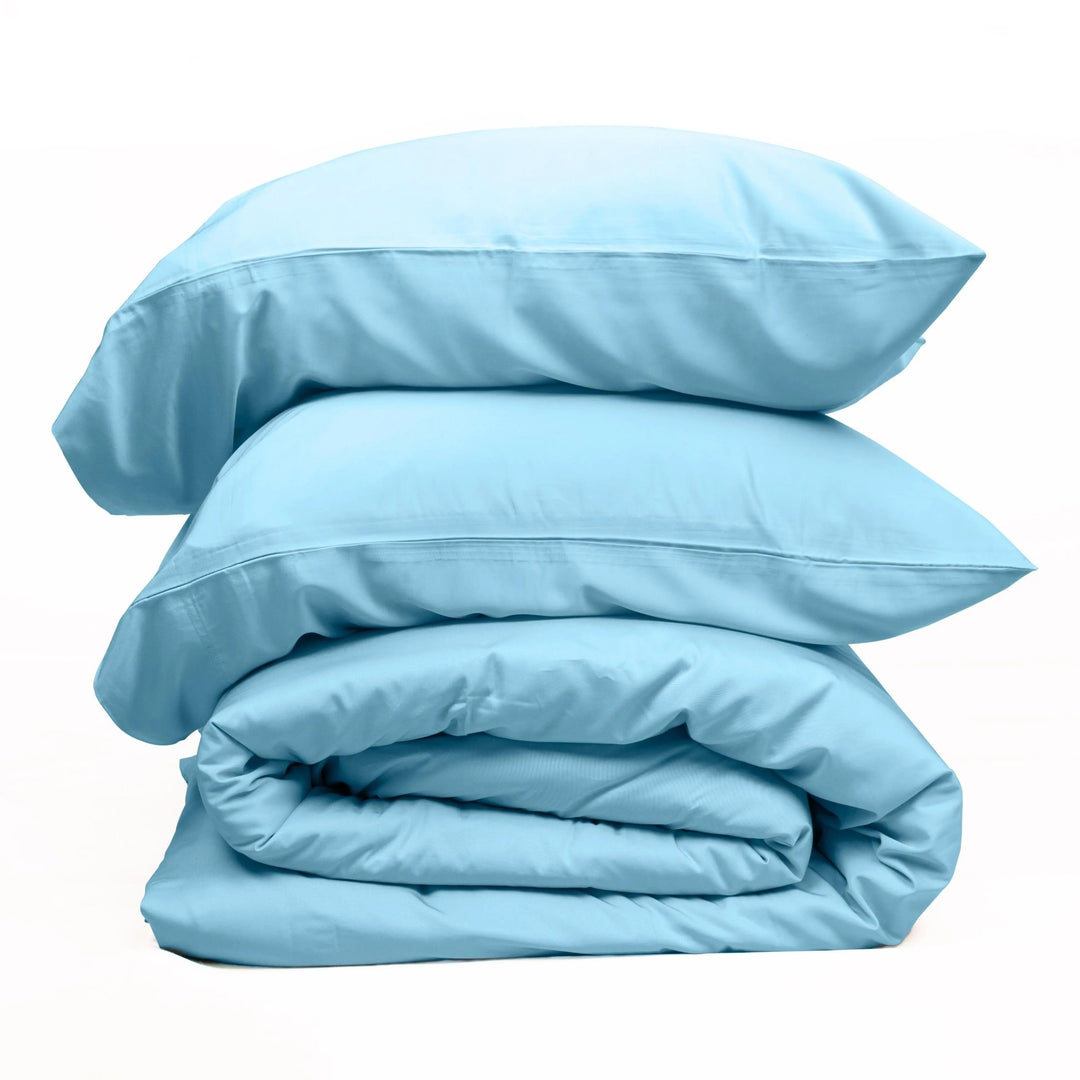 Pack Luxury Premium Sky Blue: Plumón + Set de Funda de Plumón de Bambú - RimboccareLuxury Comfort Perú