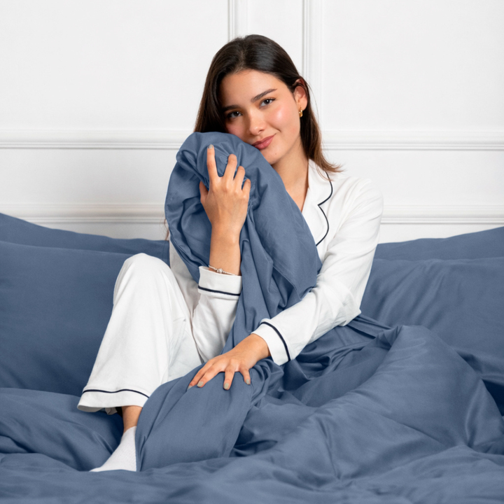 Pack Premium de Bambú + Set de Sábanas - Slate Blue