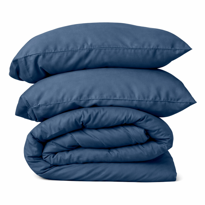 Pack Luxury Premium Slate Blue: Plumón + Set de Funda de Plumón de Bambú