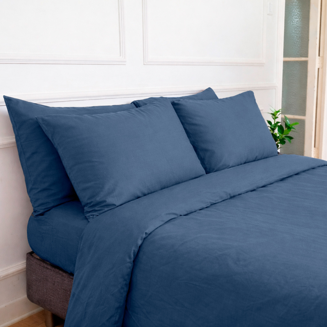 Pack Premium de Bambú + Set de Sábanas - Slate Blue