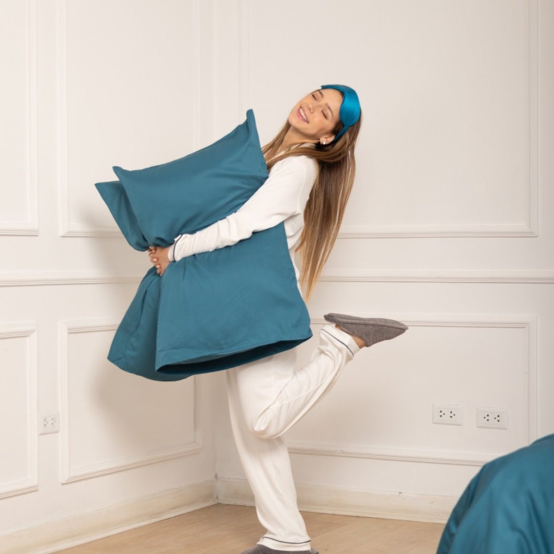 Pack de Fundas de almohada de Bambú Peacock Blue - RimboccareLuxury Comfort PerúRopa de cama