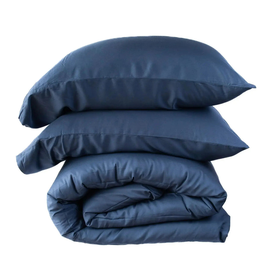Pack Luxury Premium Azul Marino: Plumón + Set de Funda de Plumón de Bambú - RimboccareLuxury Comfort Perú