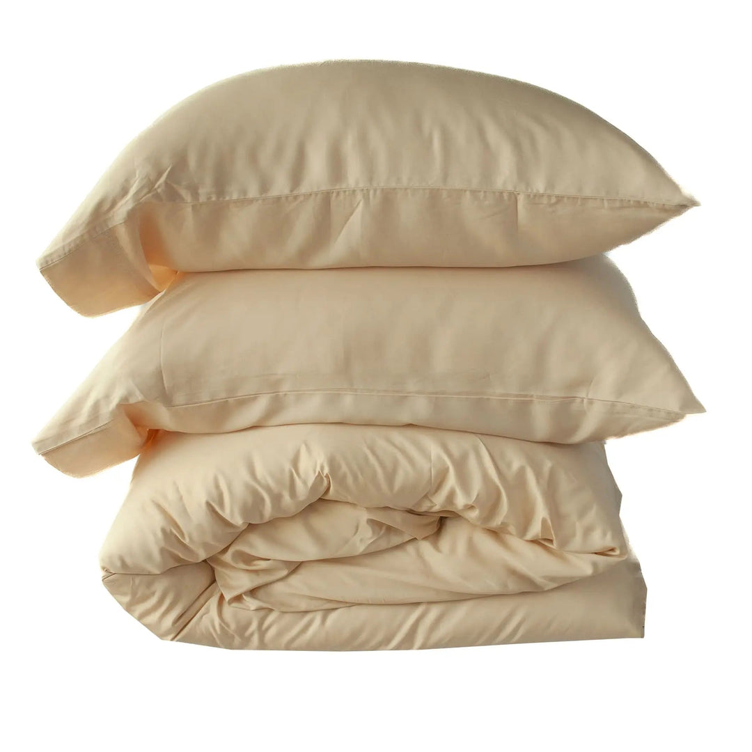 Pack Luxury Premium Beige: Plumón + Set de Funda de Plumón de Bambú - RimboccareLuxury Comfort Perú