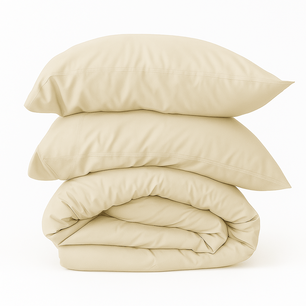 Pack Luxury Premium Outmeal Beige: Plumón + Set de Funda de Plumón de Bambú - RimboccareLuxury Comfort Perú