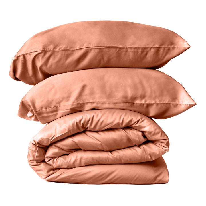 Pack Luxury Premium Terracota: Plumón + Set de Funda de Plumón de Bambú - RimboccareLuxury Comfort Perú