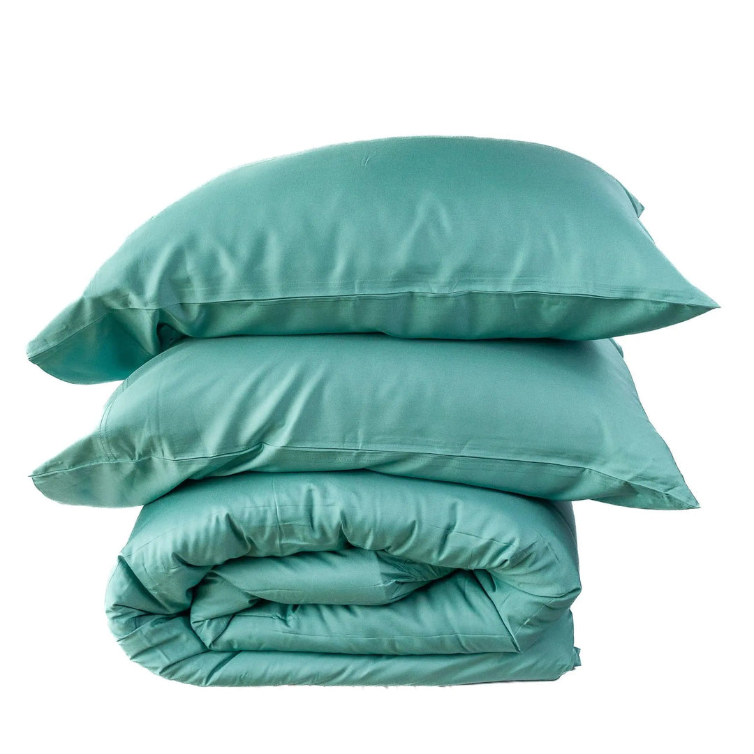 Pack Luxury Premium Verde: Plumón + Set de Funda de Plumón de Bambú - RimboccareLuxury Comfort Perú