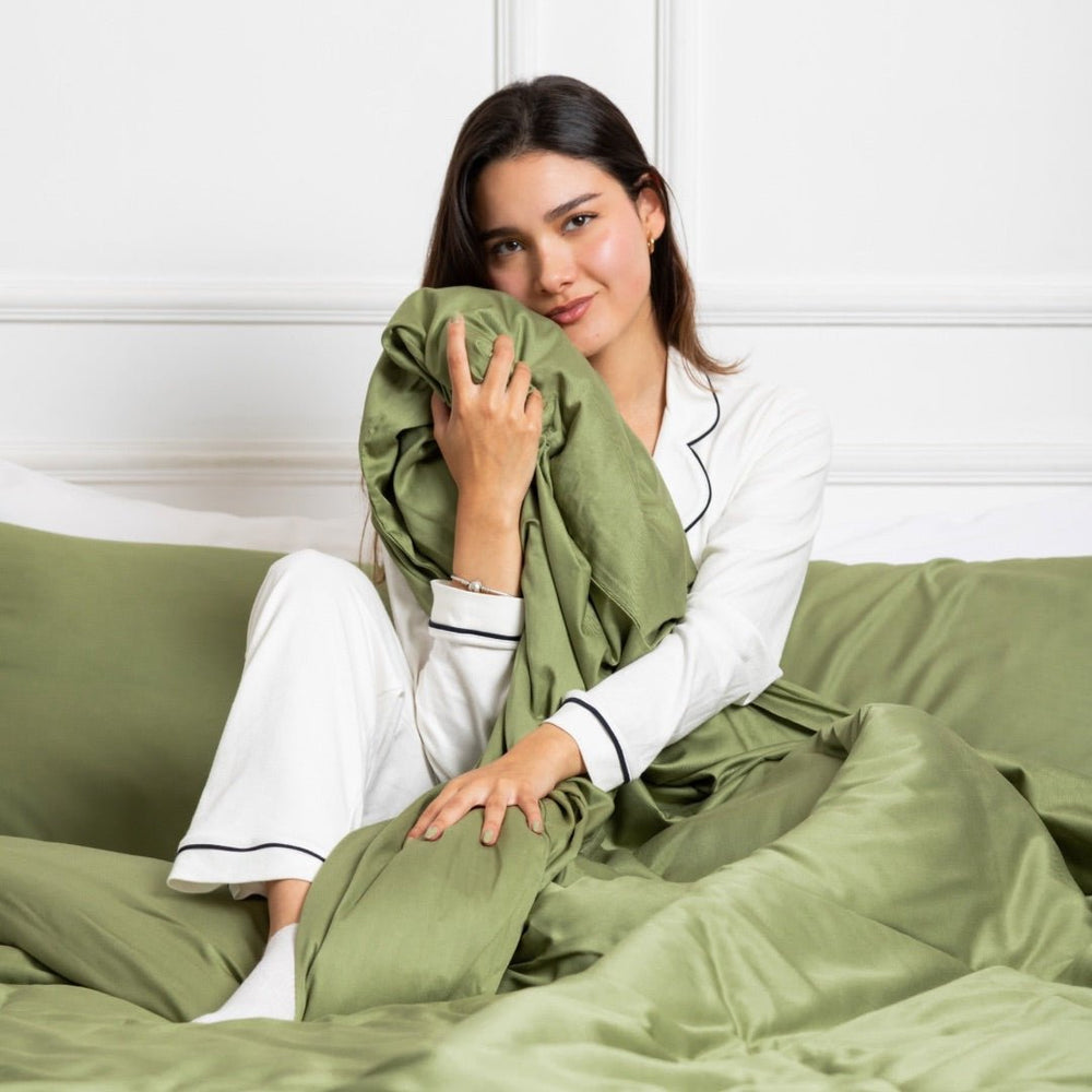Pack Premium de Bambú + Set de Sábanas - Avocado Green - RimboccareLuxury Comfort Perú