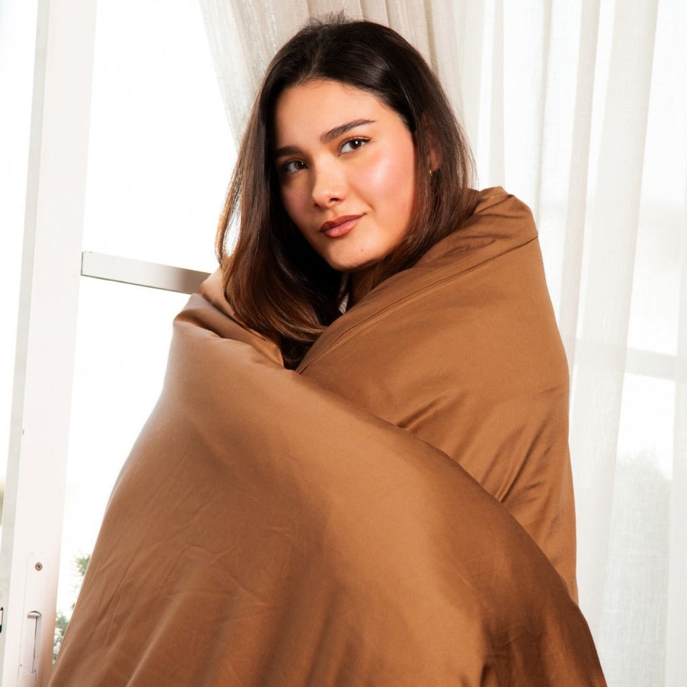 Pack Premium de Bambú + Set de Sábanas - Caramel Brown - RimboccareLuxury Comfort Perú