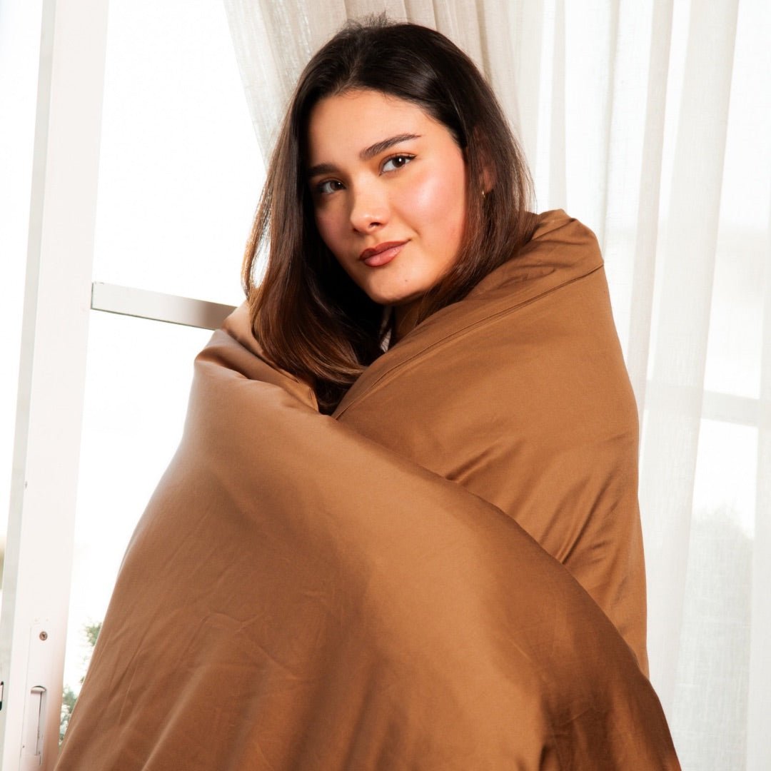 Pack Premium de Bambú + Set de Sábanas - Caramel Brown - RimboccareLuxury Comfort Perú