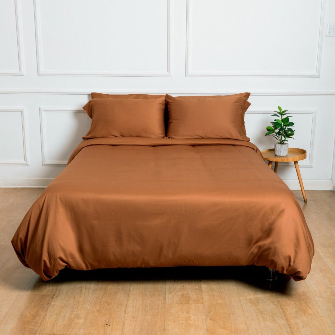 Pack Premium de Bambú + Set de Sábanas - Caramel Brown - RimboccareLuxury Comfort Perú