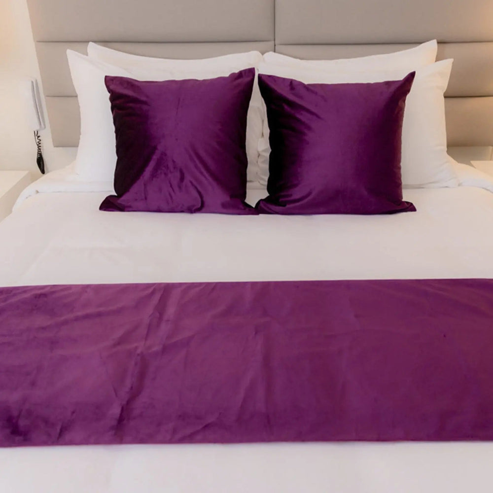 Set Bed Runner Deluxe Púrpura Brillante - RimboccareLuxury Comfort Perú