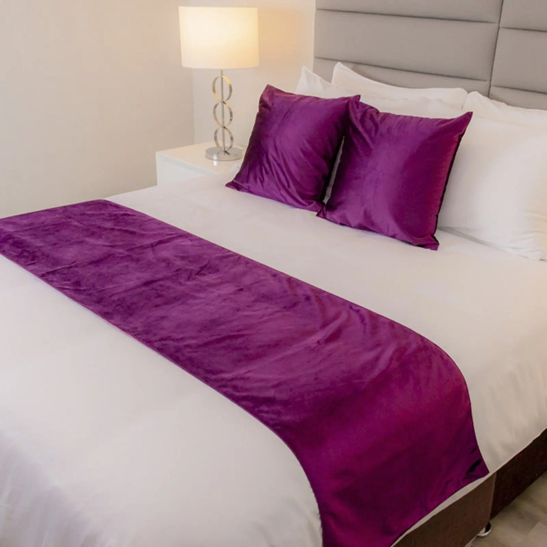 Set Bed Runner Deluxe Púrpura Brillante - RimboccareLuxury Comfort Perú