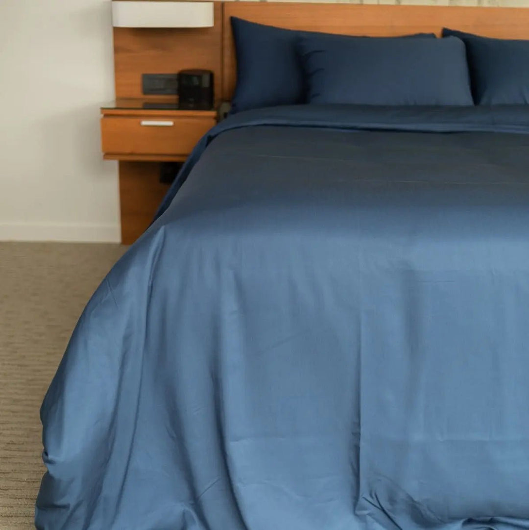 Set de Funda de Plumón de Bambú Premium Azul Marino - RimboccareLuxury Comfort PerúRopa de cama